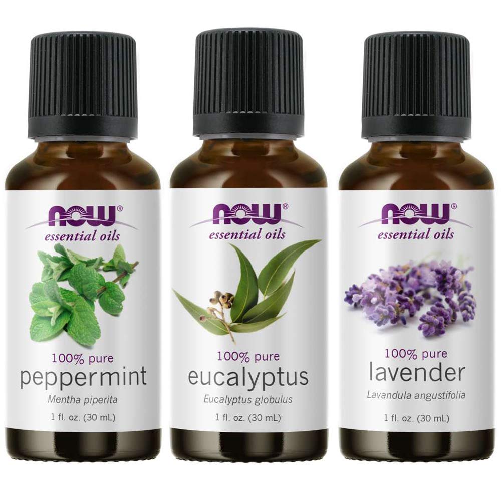 NOW Foods lavender essential oil bottle for calming aromatherapy sessions