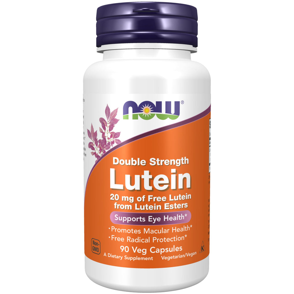 NOW Foods Lutein 20 mg bottle for eye health support