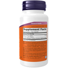 NOW Foods Lutein 20 mg label front highlighting lutein content for eye nutrition