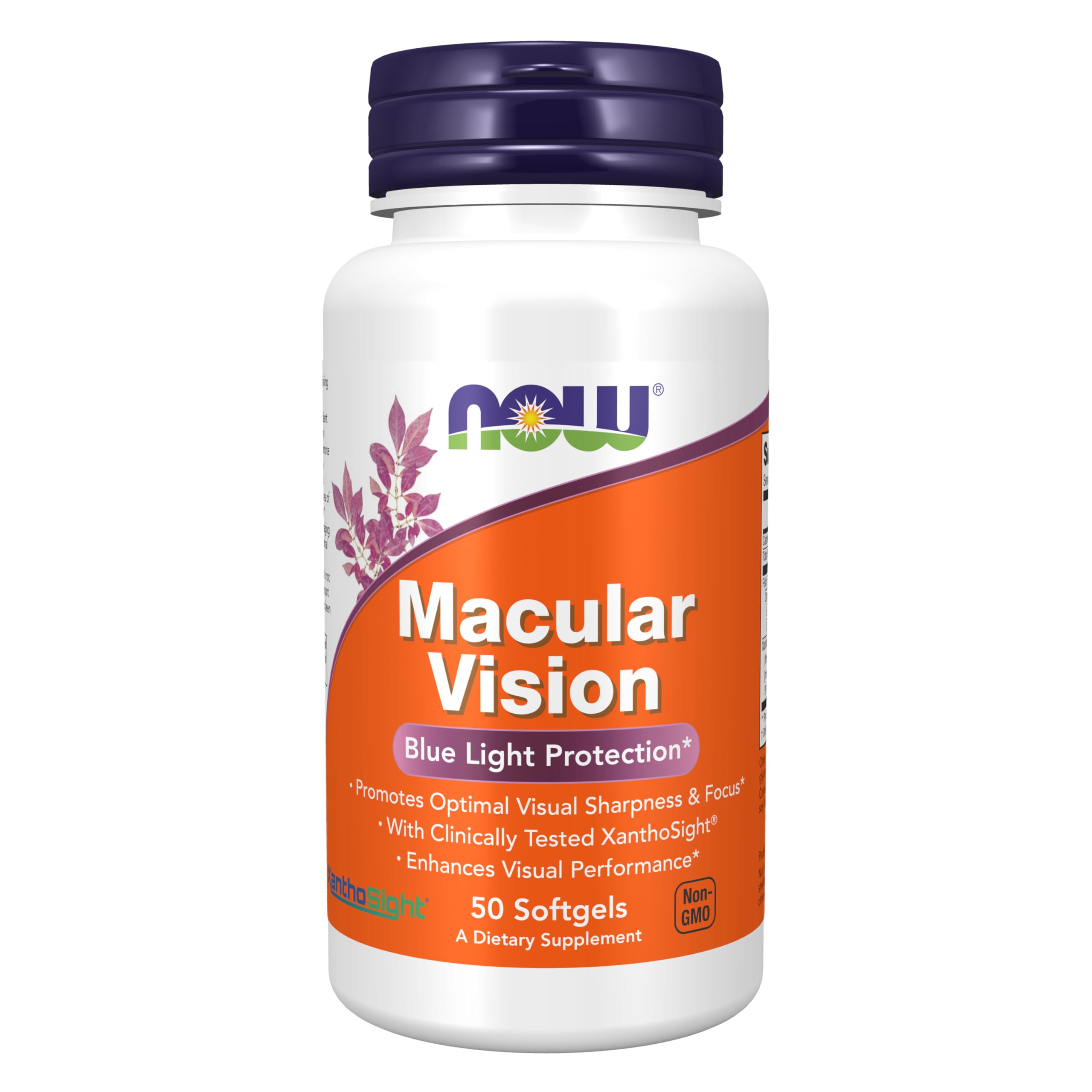 NOW Foods Macular Vision softgel bottle ready for daily eye support