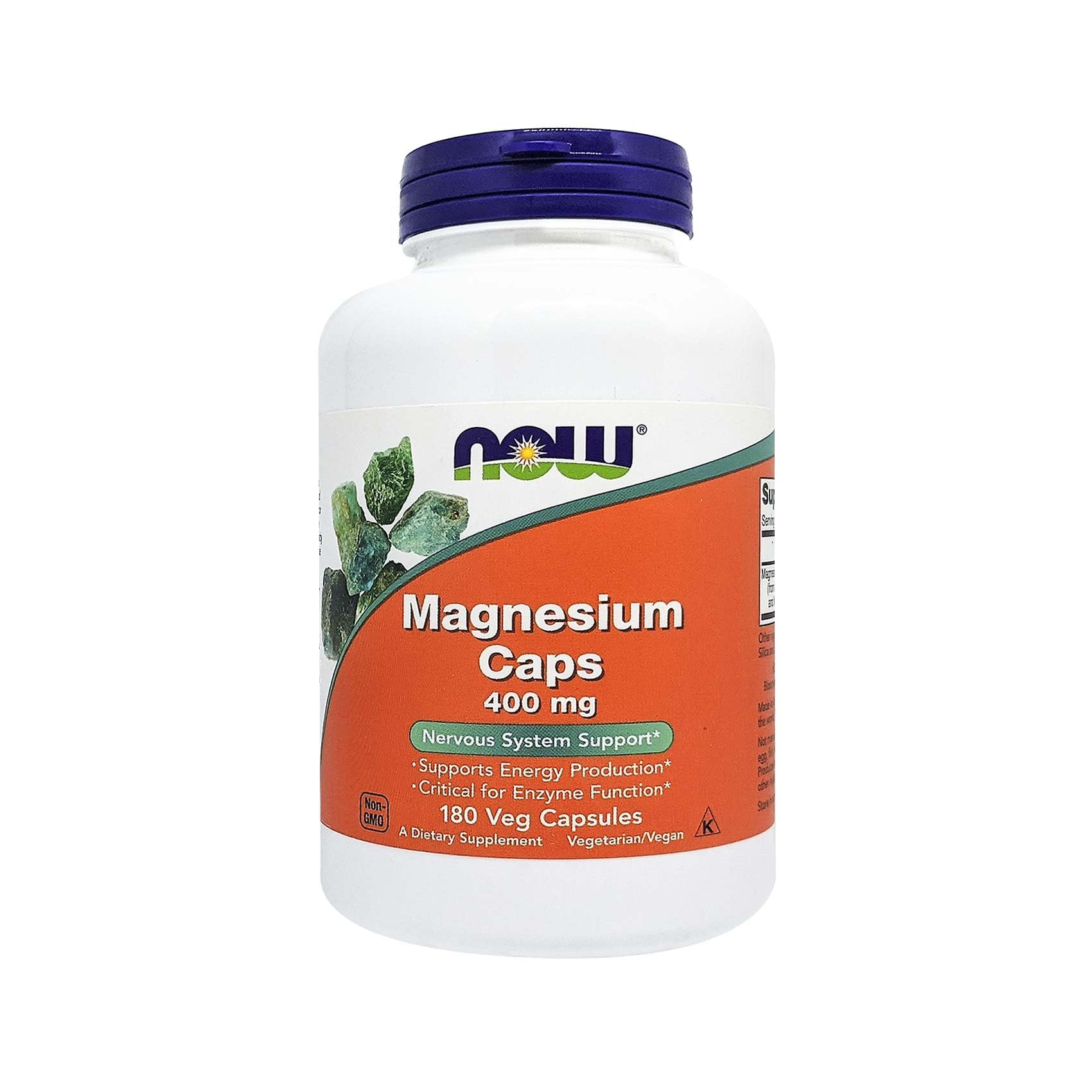 NOW Foods Magnesium 400mg capsules bottle for daily energy and mineral support