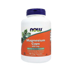 NOW Foods Magnesium 400mg capsules bottle for daily energy and mineral support
