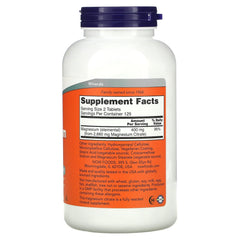 NOW Foods Magnesium Citrate 2-pack packaging back label highlights value and convenience.