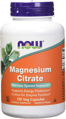 NOW Foods Magnesium Citrate bottle front for daily mineral support