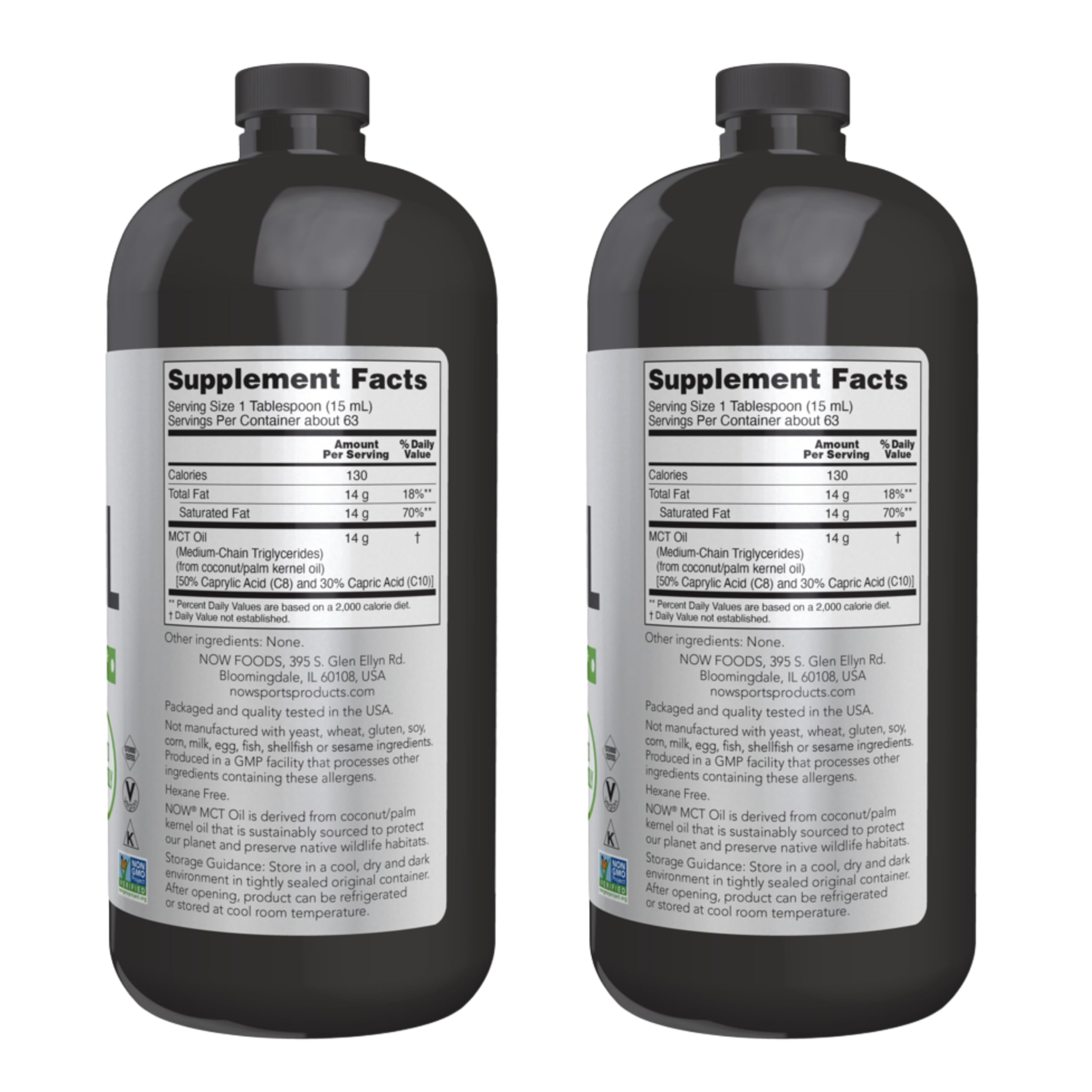 NOW Foods MCT Oil used in dressings or smoothies for quick energy.