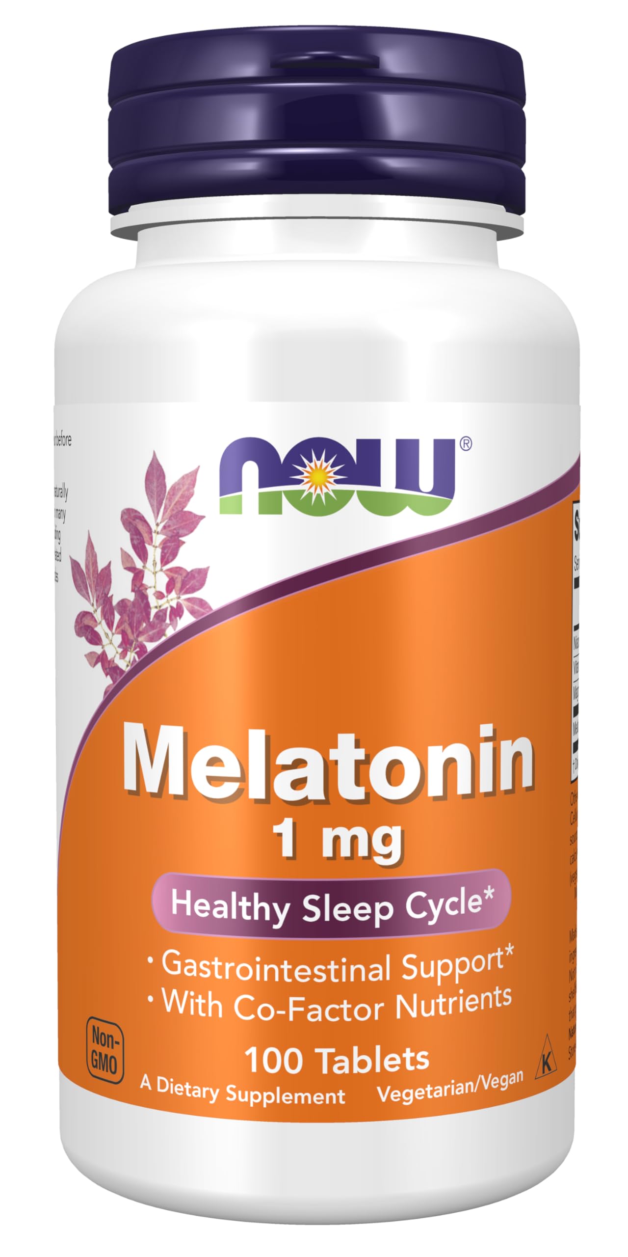 NOW Foods Melatonina 1 mg en botella para dormir mejor.
