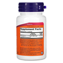 NOW Foods Methyl B-12 1000mcg bottle and label, easy daily vitamin support.