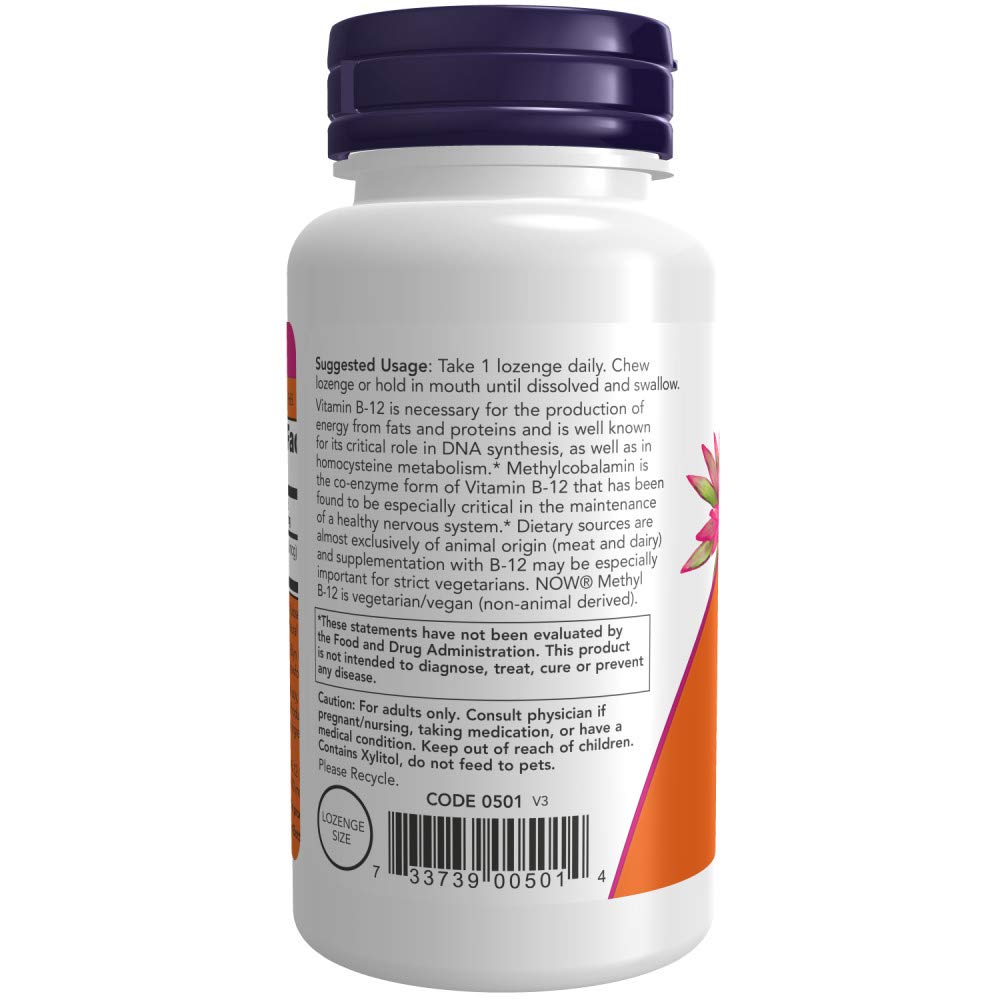 NOW Foods Methyl B-12 lozenges pack-of-two demonstrates value and convenience
