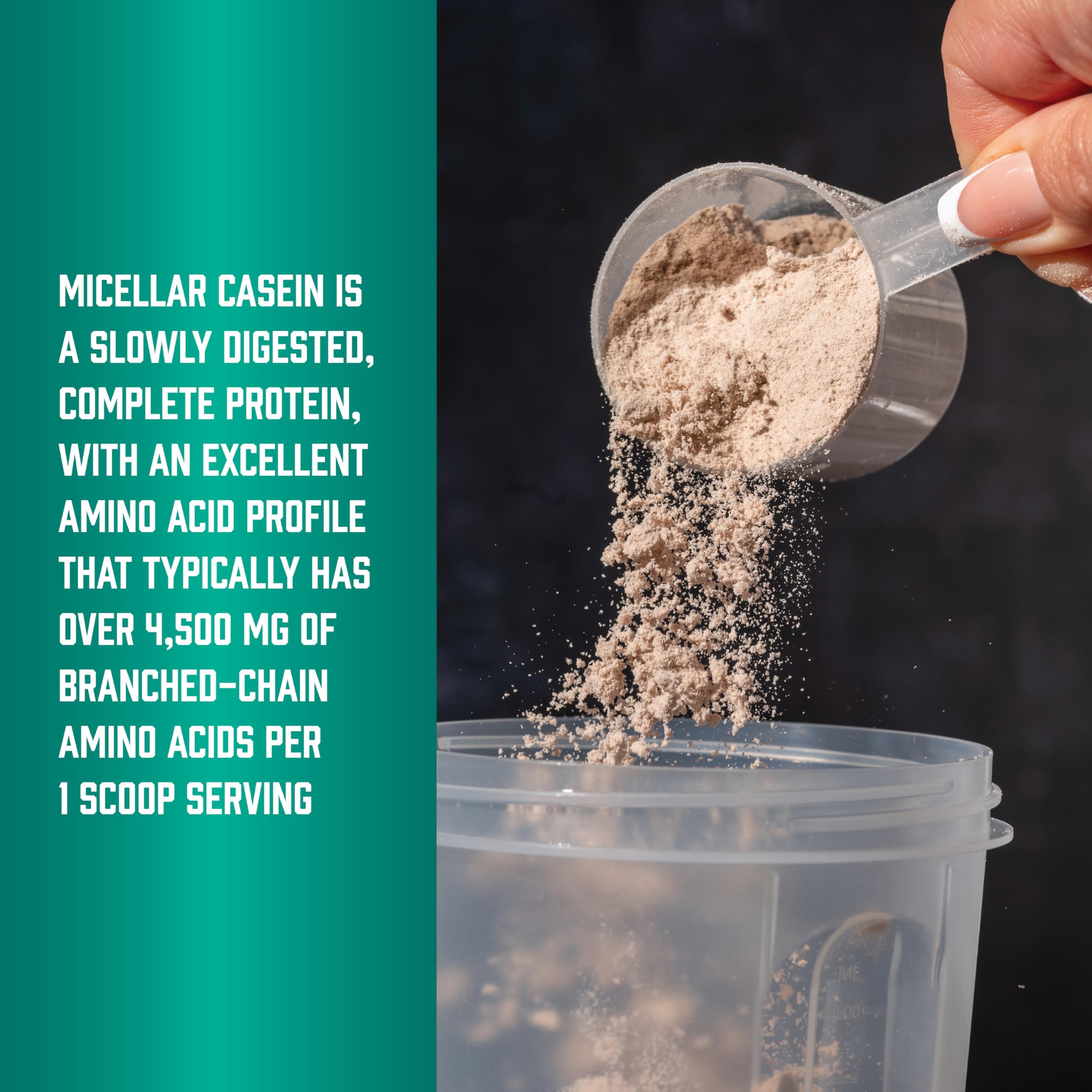 NOW Foods Micellar Casein amino-acids-profile highlights complete amino content.