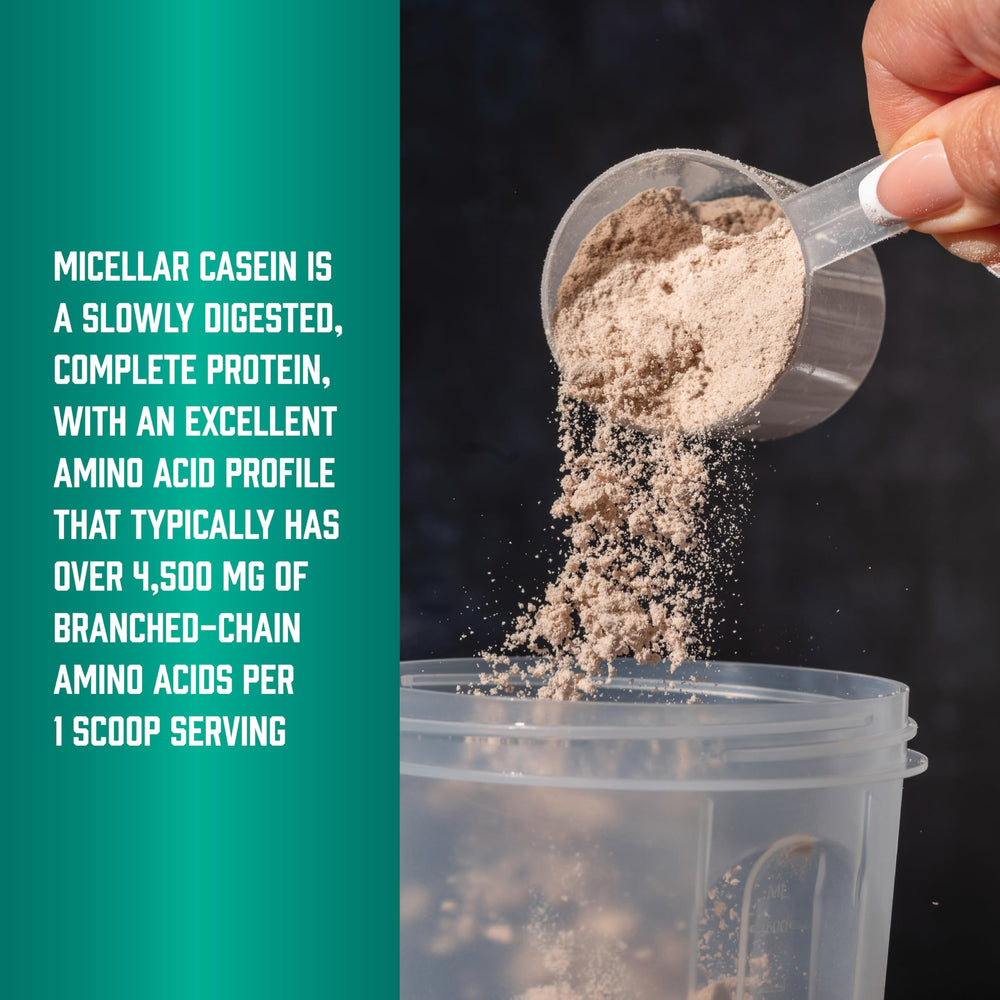 NOW Foods Micellar Casein amino-acids-profile highlights complete amino content.