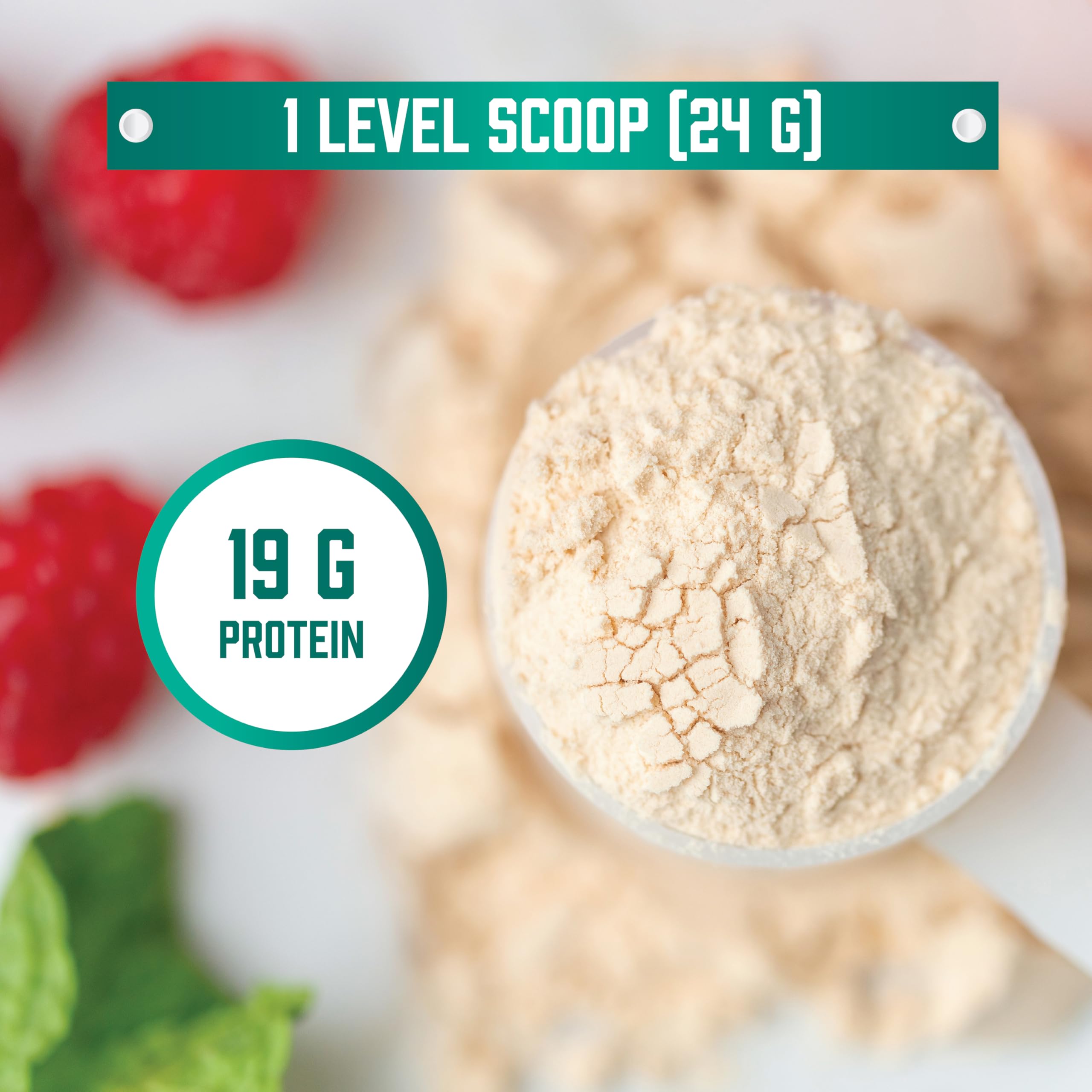 NOW Foods Micellar Casein scoop-mixing shown for easy daily preparation.
