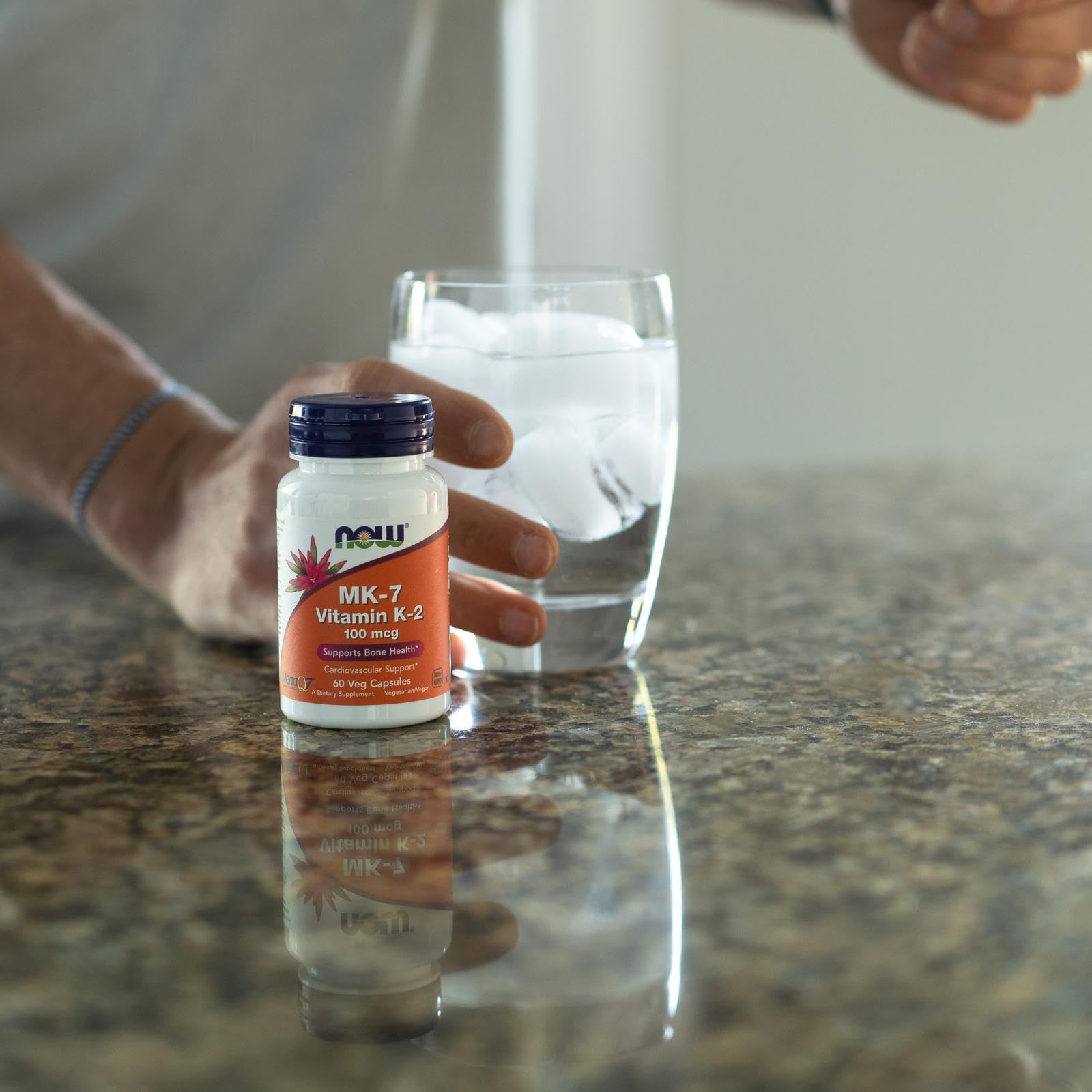 NOW Foods MK-7 gluten-free and dairy-free claim on packaging