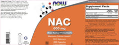 NOW Foods NAC green initiative bottle showing tree-planting program