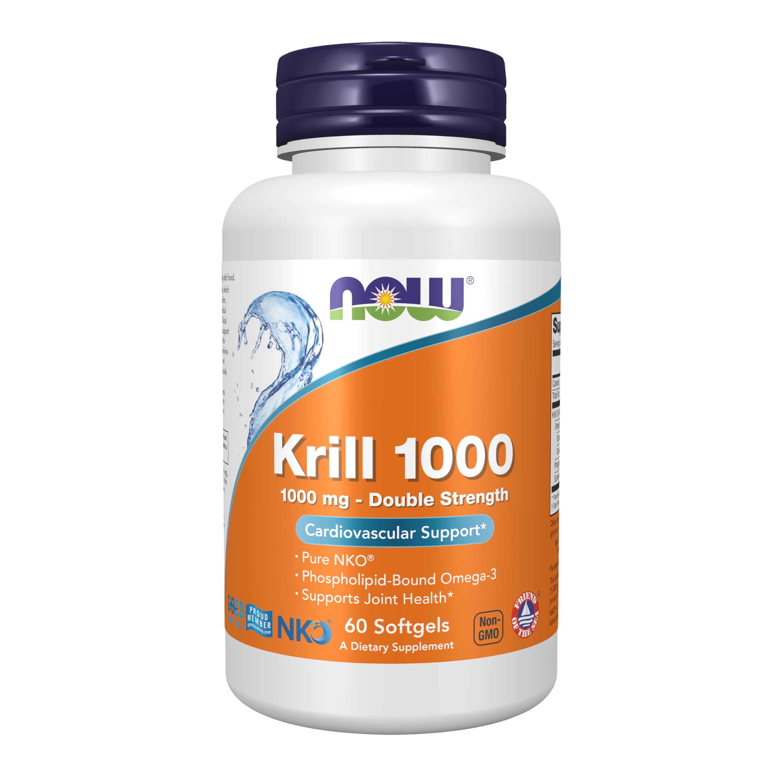 NOW Foods Neptune Krill Oil 1000 mg softgel bottle supports joint comfort daily.