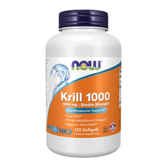 NOW Foods Neptune Krill Oil 1000 mg softgels front view, supports joint comfort.