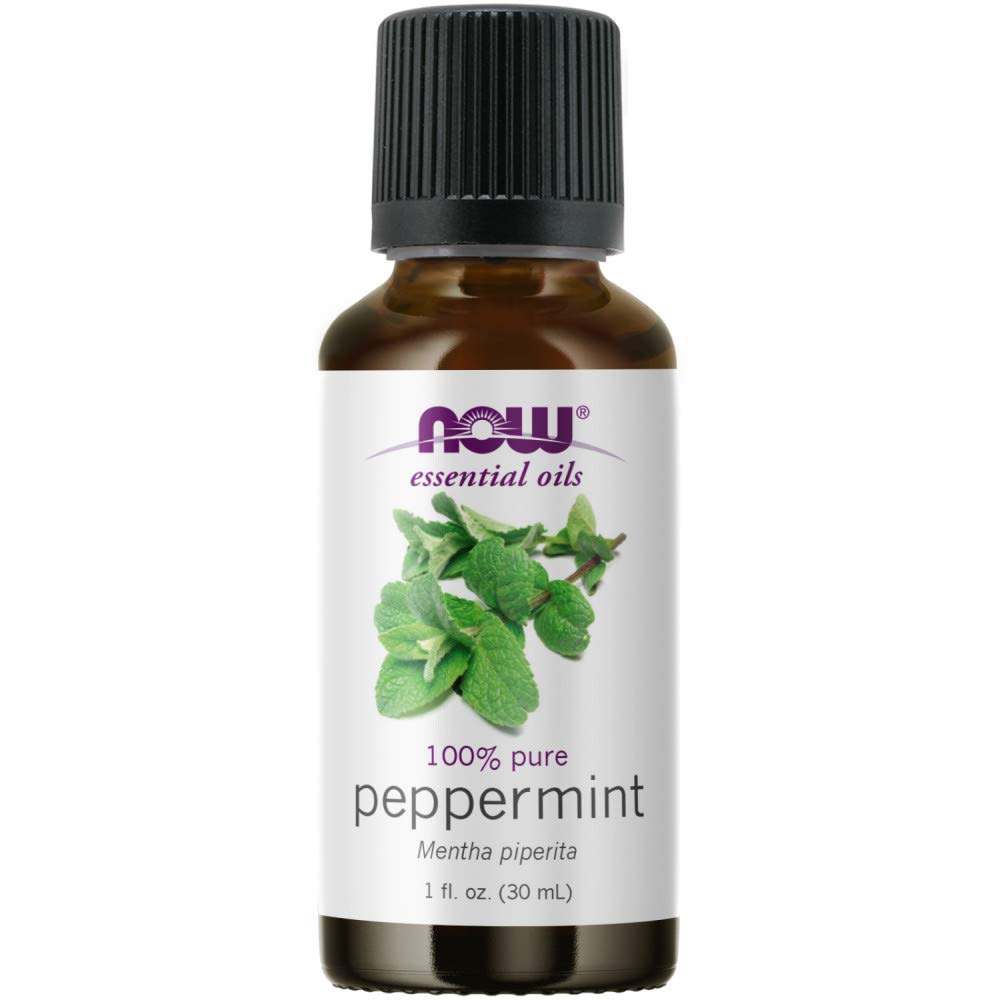 NOW Foods oil bottle label on pure essential oil blend