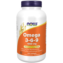 NOW Foods Omega 3-6-9 bottle front view for daily wellness.