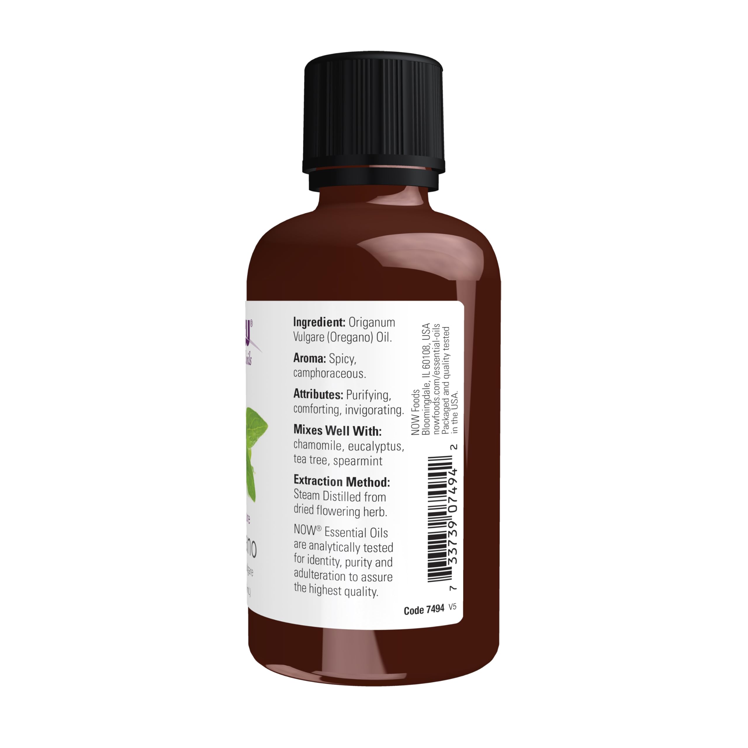 Now Foods oregano oil in diffuser releasing a warm, inviting scent