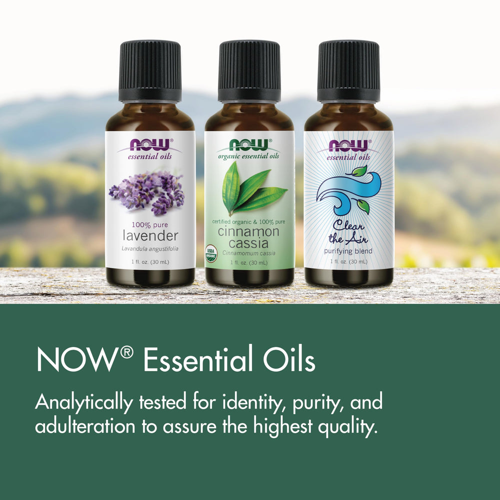 NOW Foods Organic Clove Oil packaging highlights organic certification