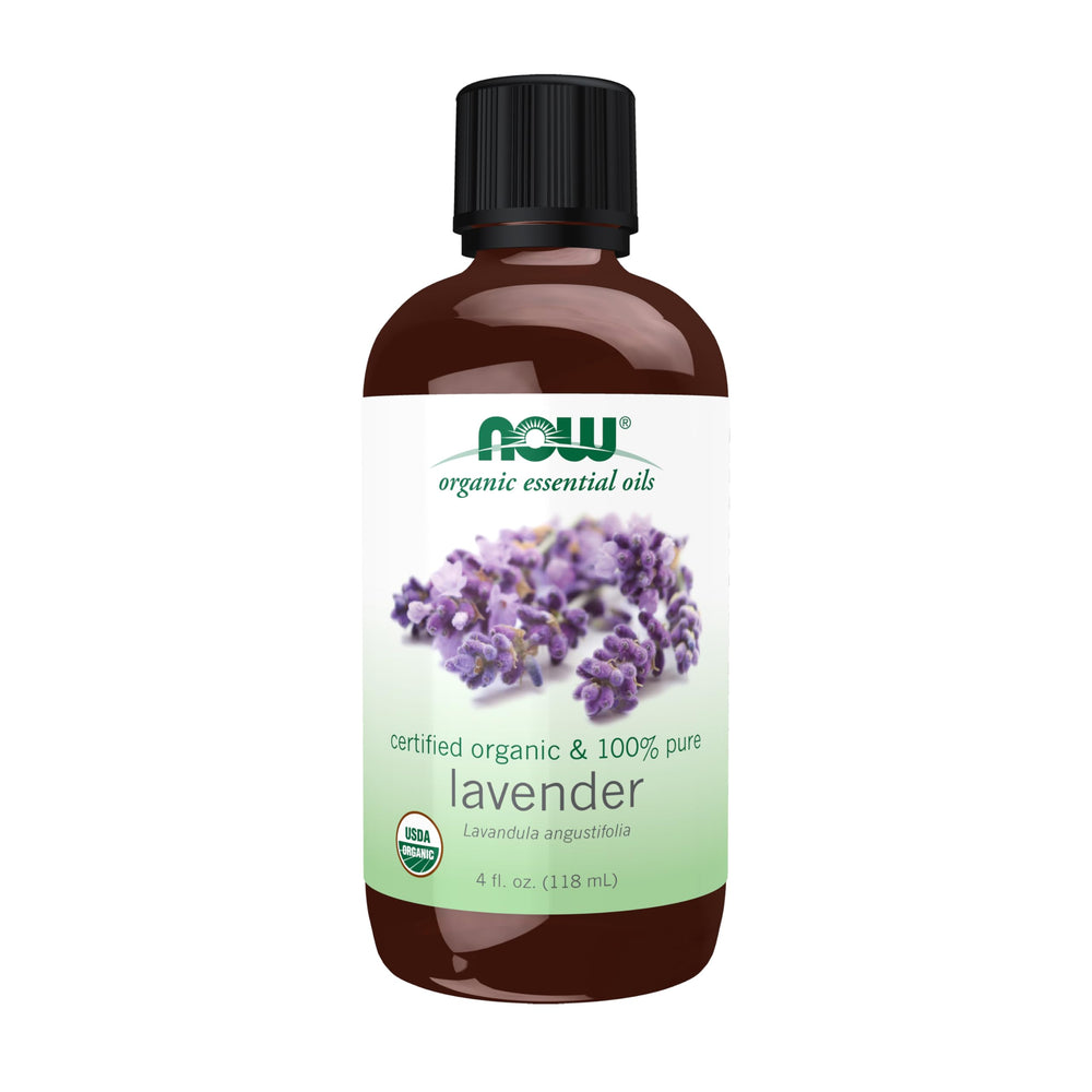 NOW Foods lavender oil bottle 4oz for pure aromatherapy experiences