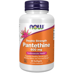 NOW Foods Pantethine 600 mg bottle for daily supplementation