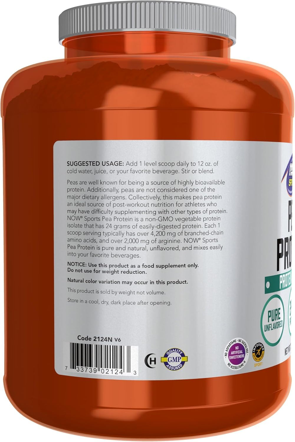 NOW Foods pea protein natural unflavored bowl smoothie; tasteless base for customized flavors.