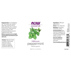 Steam-distilled peppermint oil from NOW Foods for a clean, pure aroma.