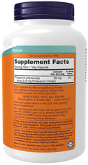NOW Foods Potassium Citrate capsules close-up highlights daily vegan capsules.