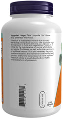 NOW Foods Potassium Citrate label detail emphasizes essential mineral benefits.