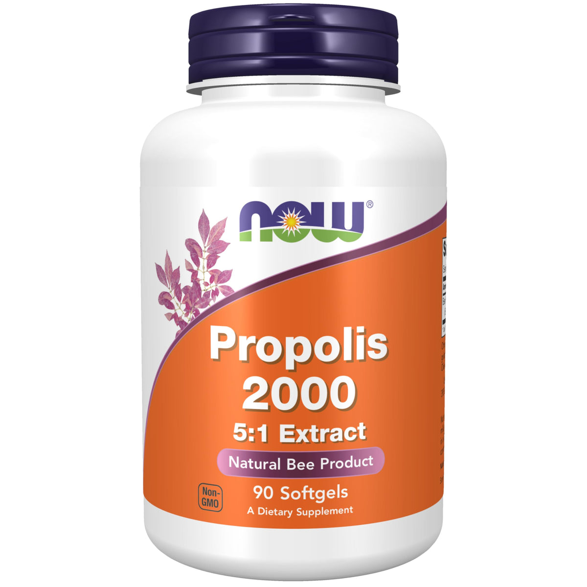 NOW Foods Propolis 2000 bottle front showing 5 to 1 extract and product branding