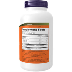 NOW Foods Psyllium Husk capsules close-up emphasizes convenient daily fiber supplementation.