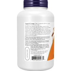 NOW Foods Psyllium Husk en cápsulas vegetales: opción vegana para fibra diaria.