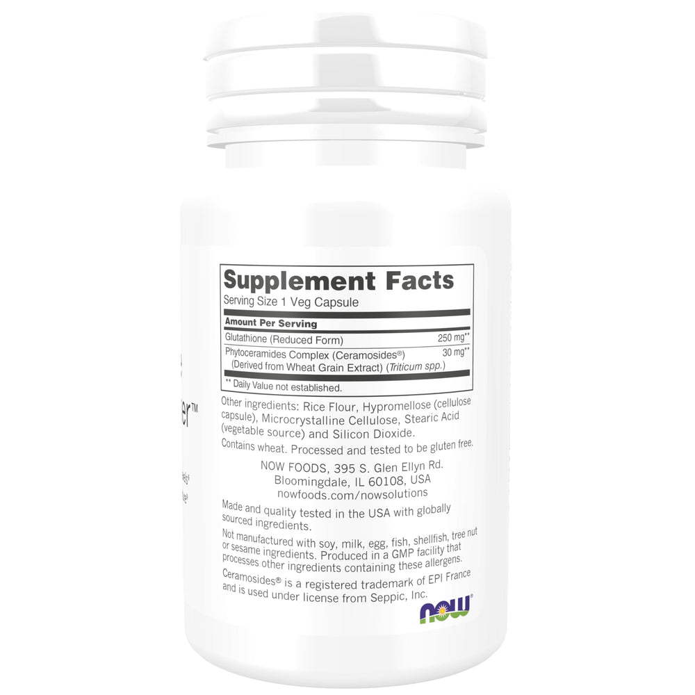 NOW Foods Solutions packaging highlights vegan, allergen-free formula for gentle daily use.