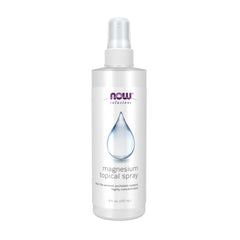NOW Foods Solutions Spray Tópico de Magnesio, frasco, aplicación rápida para absorción cutánea.