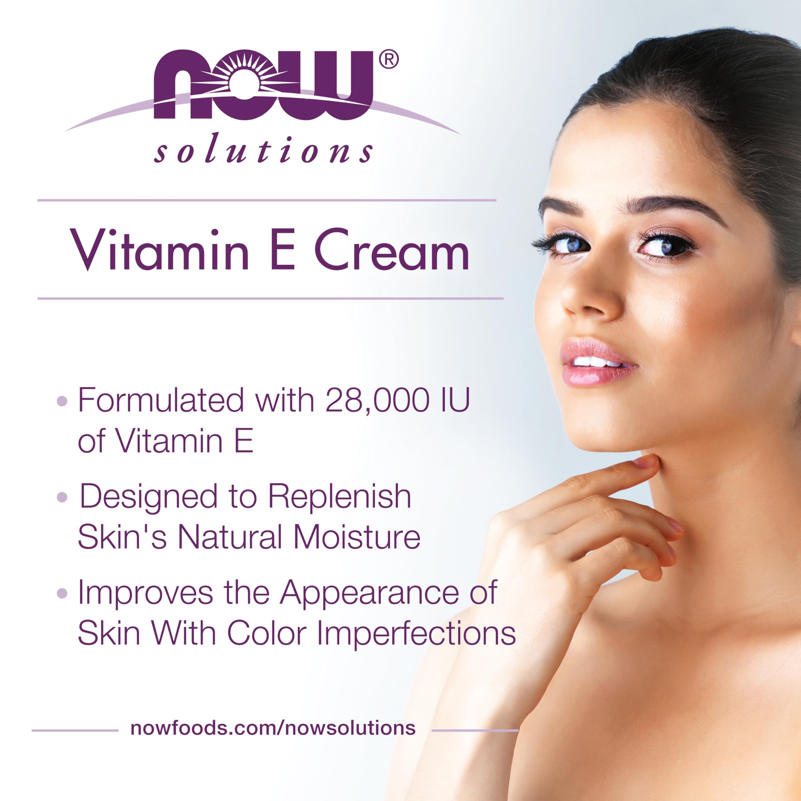 NOW Foods Vitamin E Cream being applied as part of a daily routine