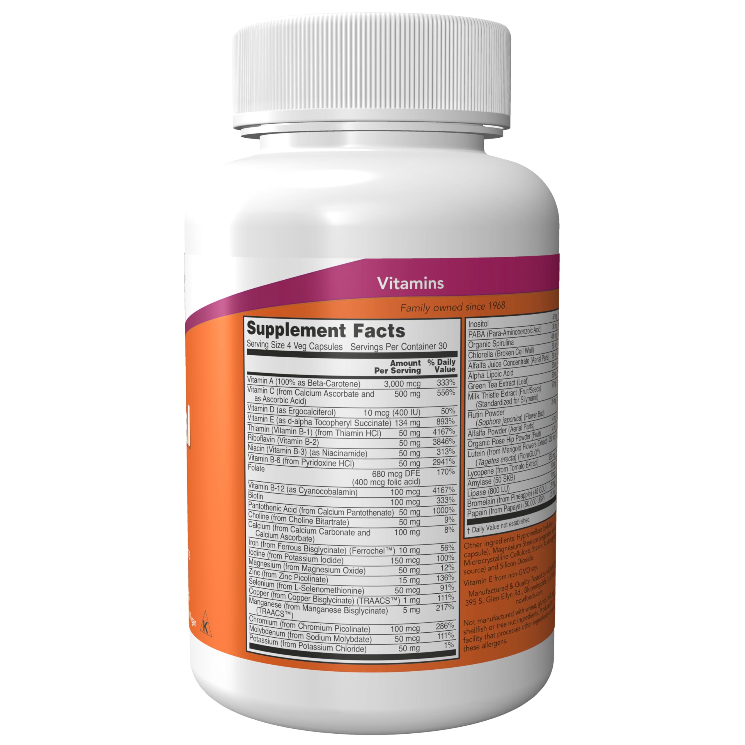 NOW Foods Special Two capsules closeup highlighting vegan tablets for daily use