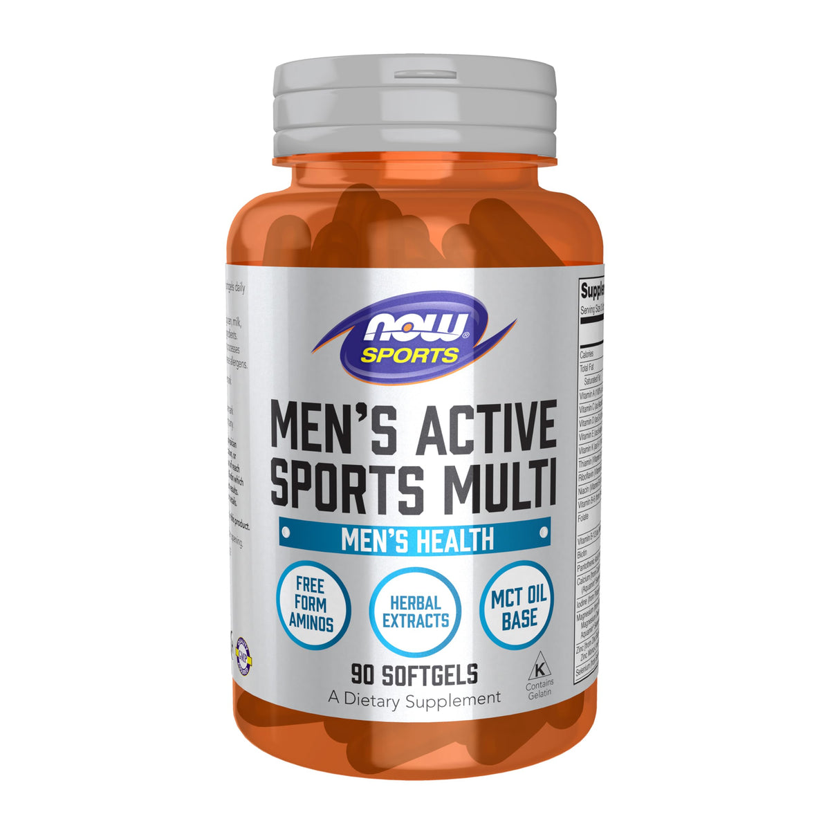 NOW Foods Men’s Extreme Sports Multi bottle with free-form amino acids for workouts