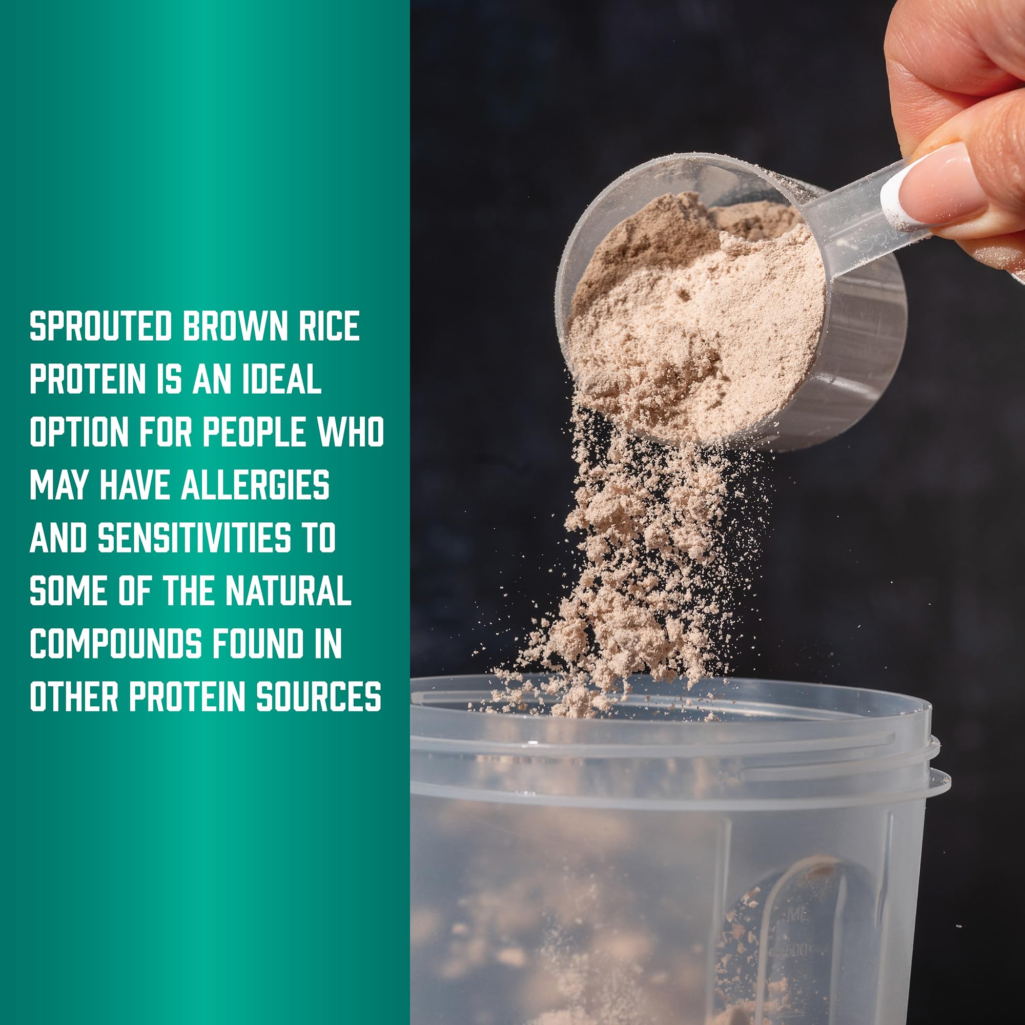 NOW Foods Sprouted Brown Rice Protein nutrition facts label