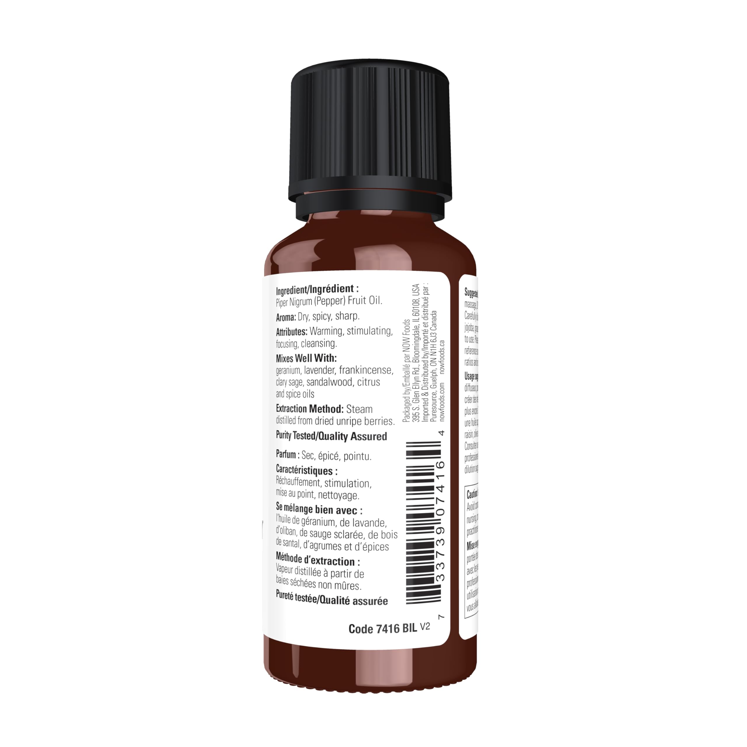 Steam-distilled from dried unripe pepper berries preserves natural purity and aroma.