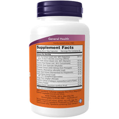 NOW Foods Super Antioxidants bottle in use with capsules pouring into a glass