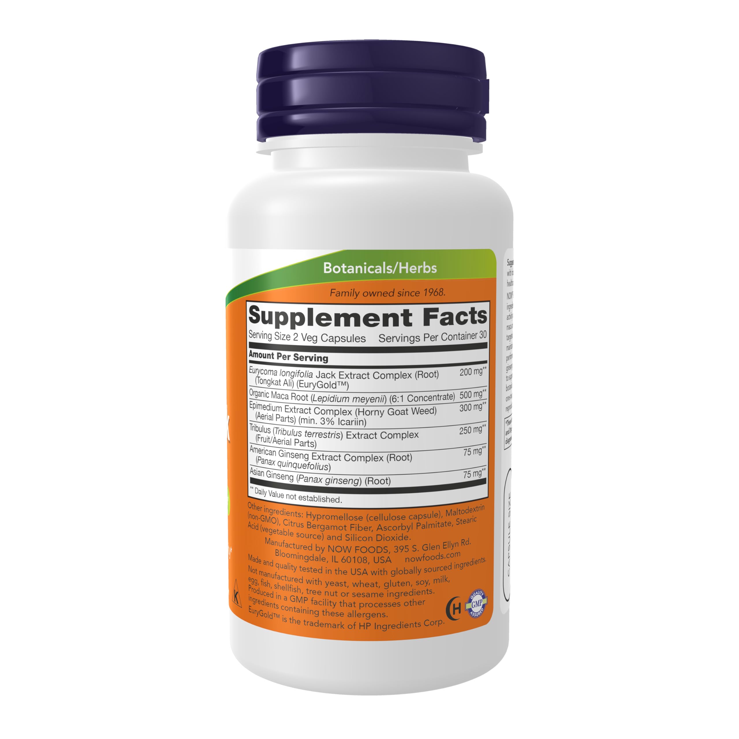 NOW Foods TestoJack 200 capsules for daily vitality support