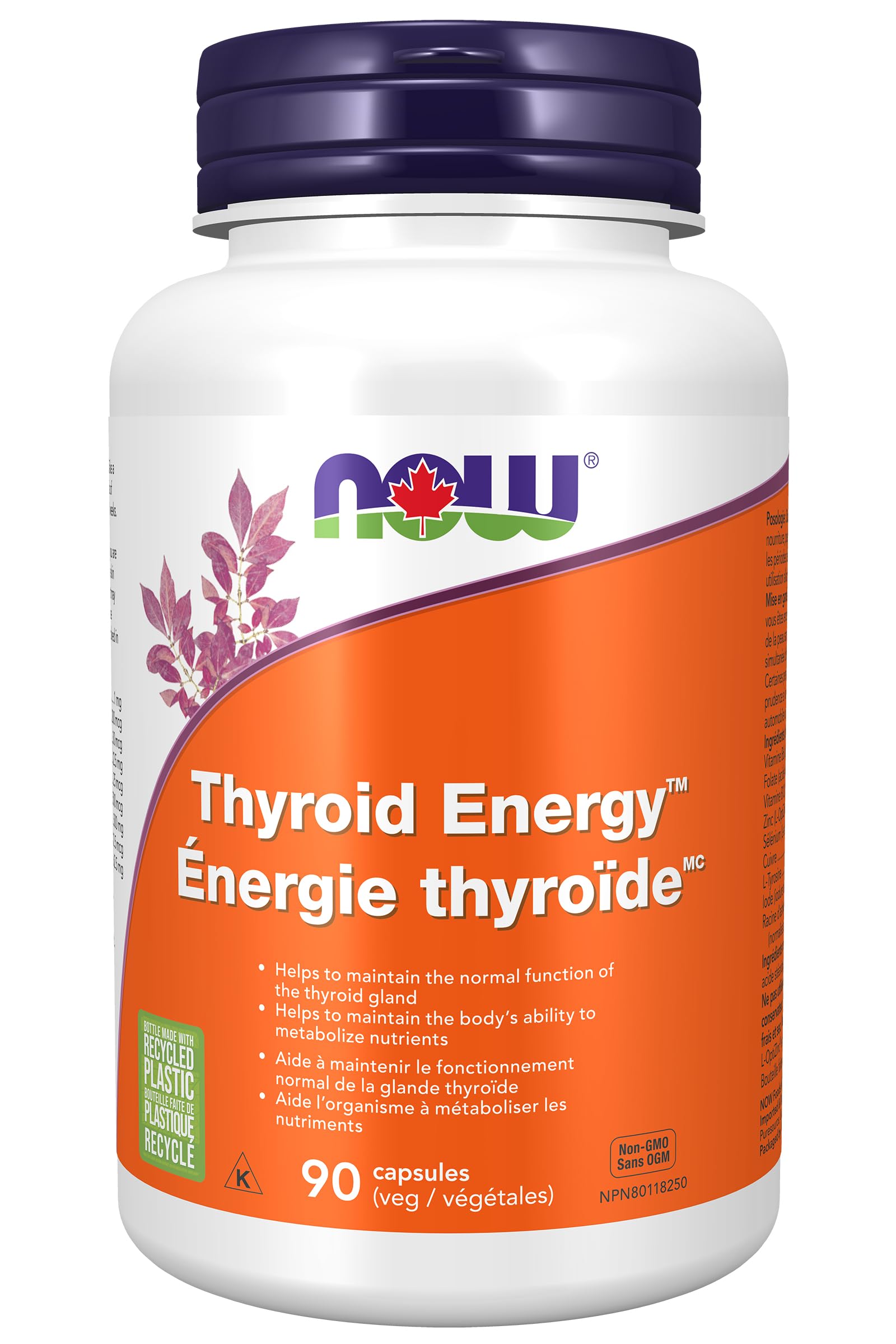 NOW Foods Thyroid Energy bottle—capsules for thyroid support and metabolism.