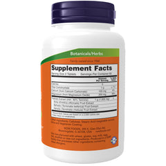 NOW Foods Triphala tablets closeup; natural fruit blend for healthy digestion.