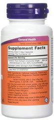 NOW Foods Turmeric and Bromelain capsules closeup showing easy dosing and capsule shape.
