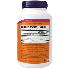 NOW Foods Vitamin C-1000 label showing rose hips and bioflavonoids