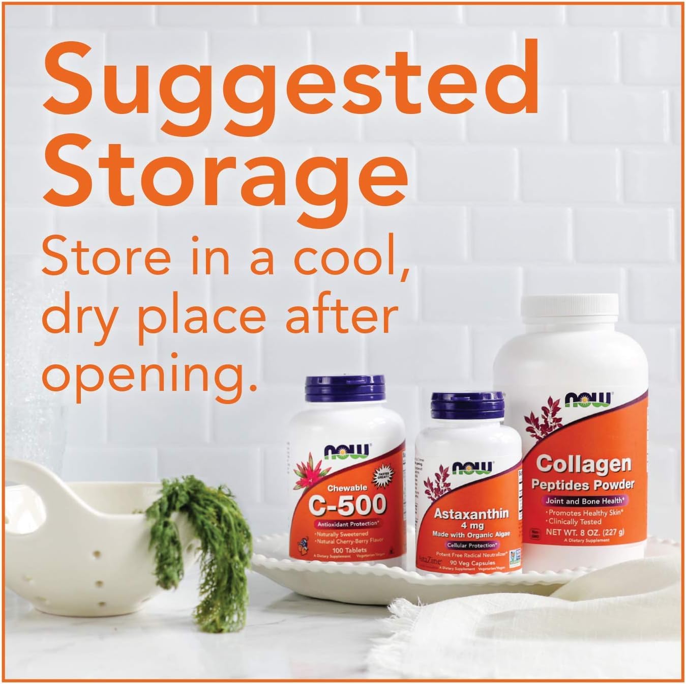 NOW Foods Vitamin D3 K2 bottle with cap and label showing immune and bone health potential.