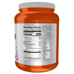 NOW Foods Whey Protein Isolate creamy vanilla scoop showing easy mixability
