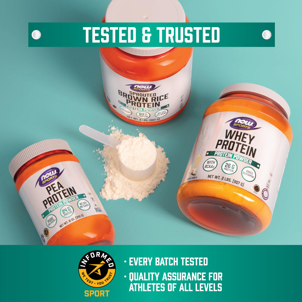 NOW Foods Whey Protein Isolate ingredient panel with amino acids