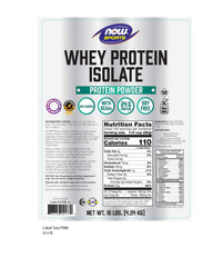 NOW Foods Whey Protein Isolate powder scoop ready to boost protein intake