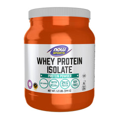 NOW Foods Whey Protein Isolate unflavored powder for clean daily protein.